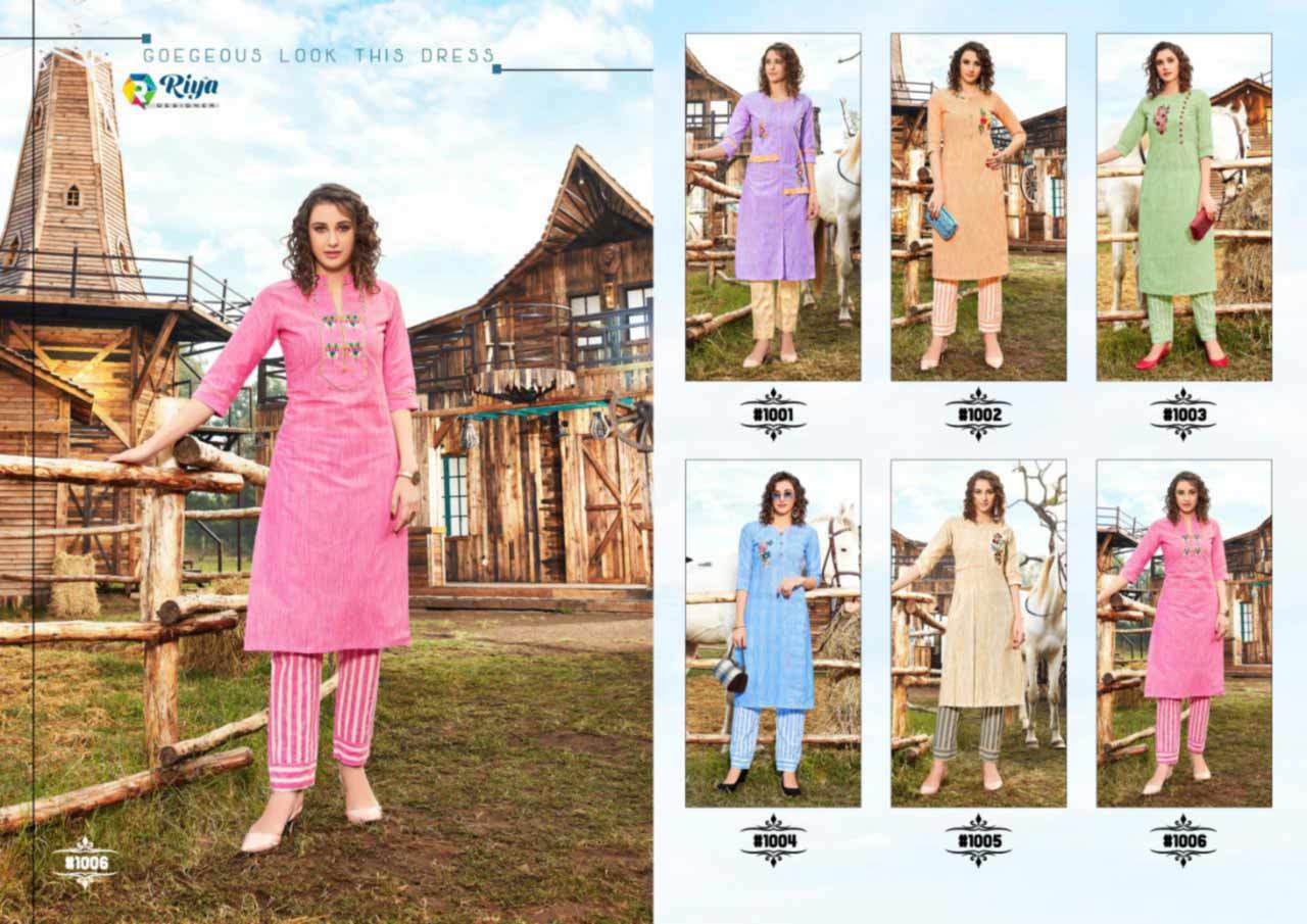 Riya Lime Light Kalimudi Work Kurtis Set Riya Lime Light Kalimudi Work Kurtis Set